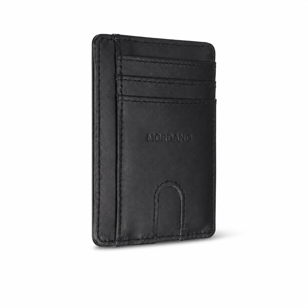 Mordano Genuine Leather Card Holder | Slim RFID Blocking Business Credit Case