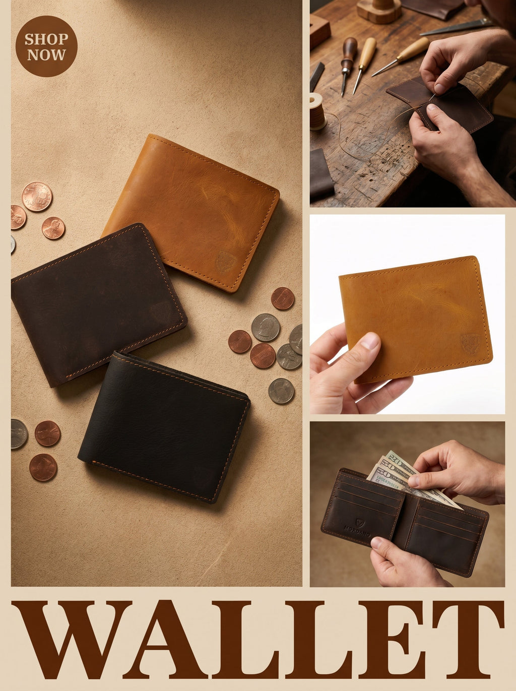 Premium Leather Wallet for Men – Designs – Ideal Gift for Husband, Dad, Boyfriend, Wedding, Anniversary, Birthday, Valentines Day Gifts