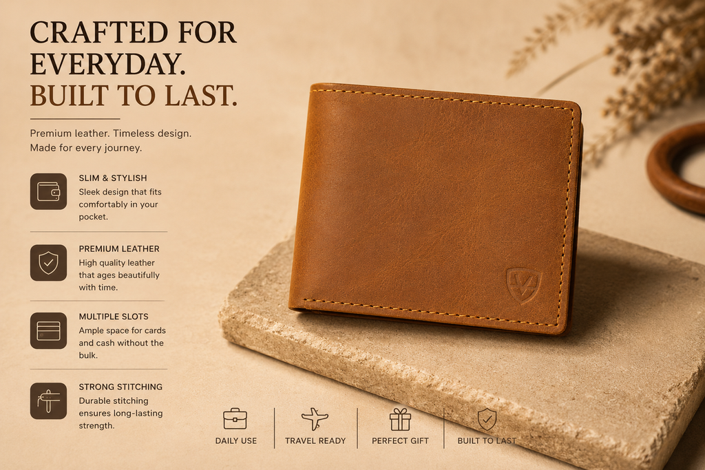 Premium Leather Wallet for Men – Designs – Ideal Gift for Husband, Dad, Boyfriend, Wedding, Anniversary, Birthday, Valentines Day Gifts