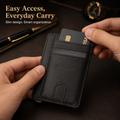 Mordano Genuine Leather Card Holder | Slim RFID Blocking Business Credit Case