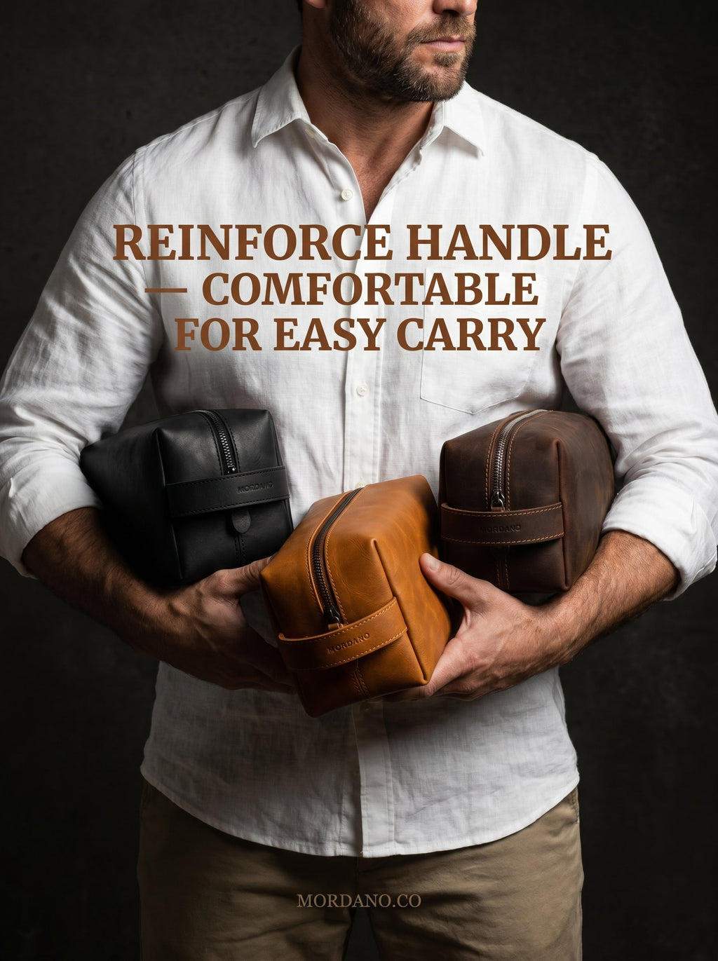 Crazy Horse Leather Shaving Kit – Vintage Travel Toiletry Bag for Men