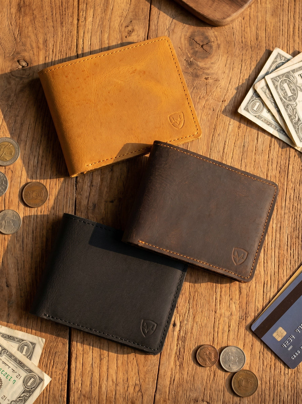 Premium Leather Wallet for Men – Designs – Ideal Gift for Husband, Dad, Boyfriend, Wedding, Anniversary, Birthday, Valentines Day Gifts