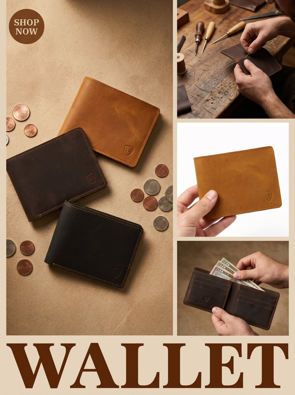 Premium Leather Wallet for Men – Designs – Ideal Gift for Husband, Dad, Boyfriend, Wedding, Anniversary, Birthday, Valentines Day Gifts
