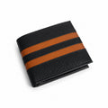 lassic Black Wallet with Tan Accent Stripes
